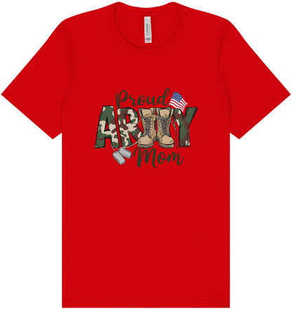 Proud Army Mom Adult Bella Canvas Shirt