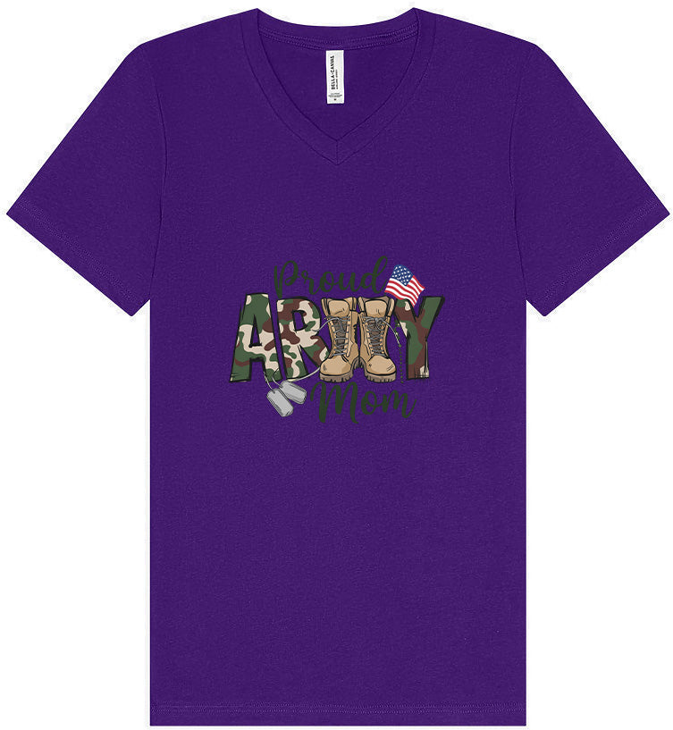 Proud Army Mom Unisex V-Neck Shirt