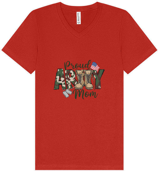 Proud Army Mom Unisex V-Neck Shirt