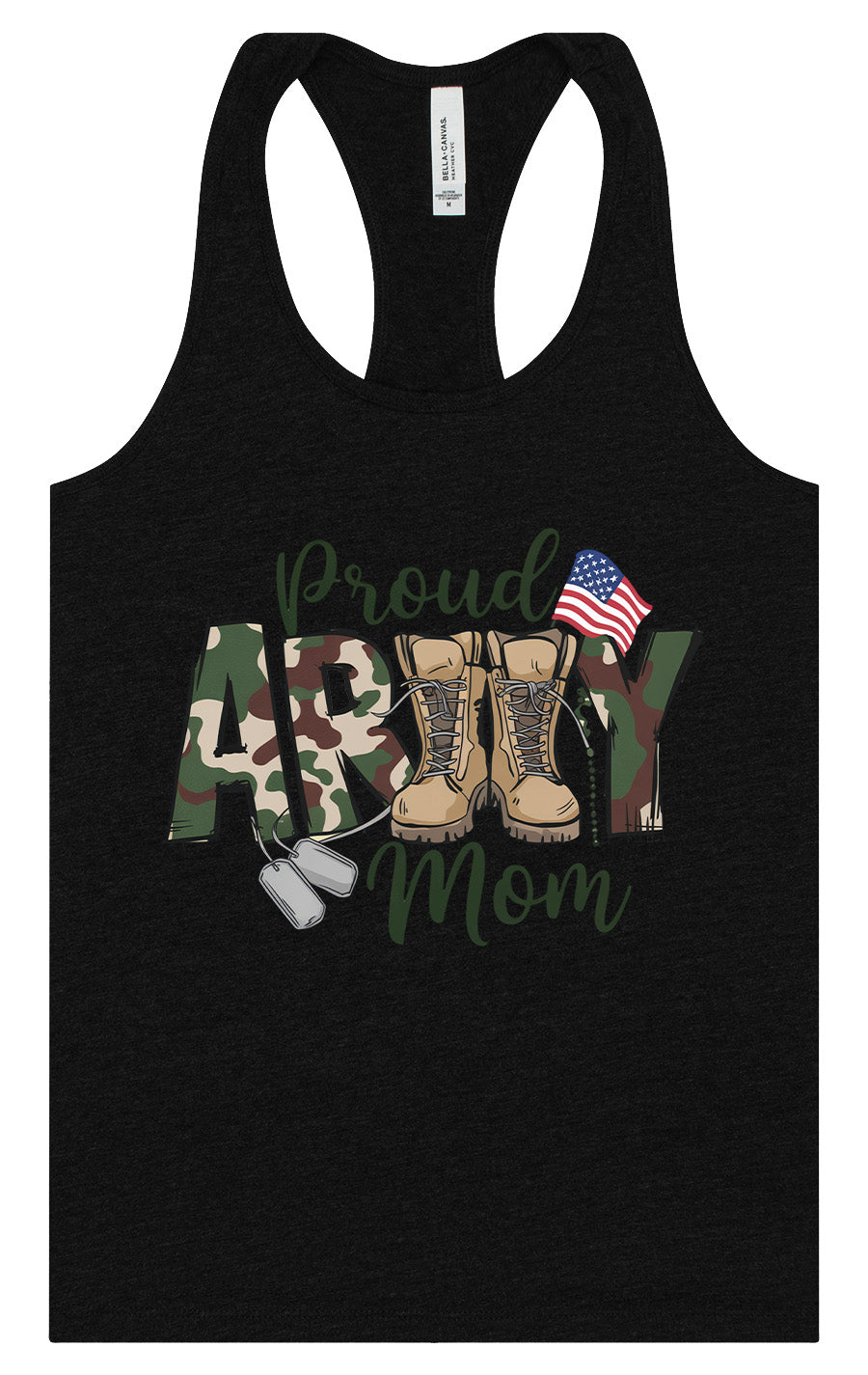 Proud Army Mom Women's Racerback Tank