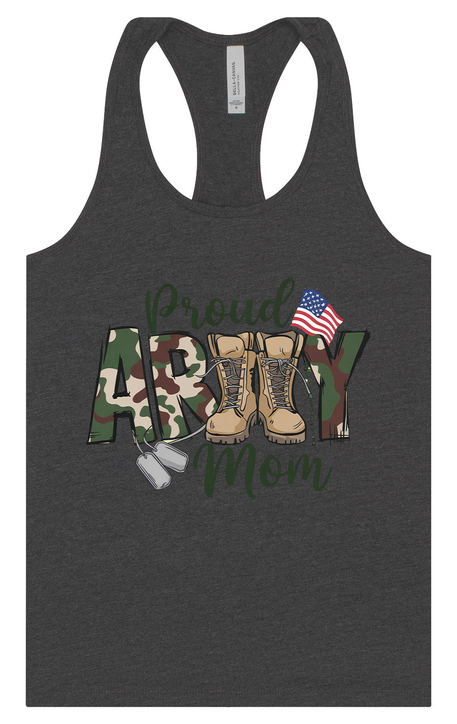 Proud Army Mom Women's Racerback Tank