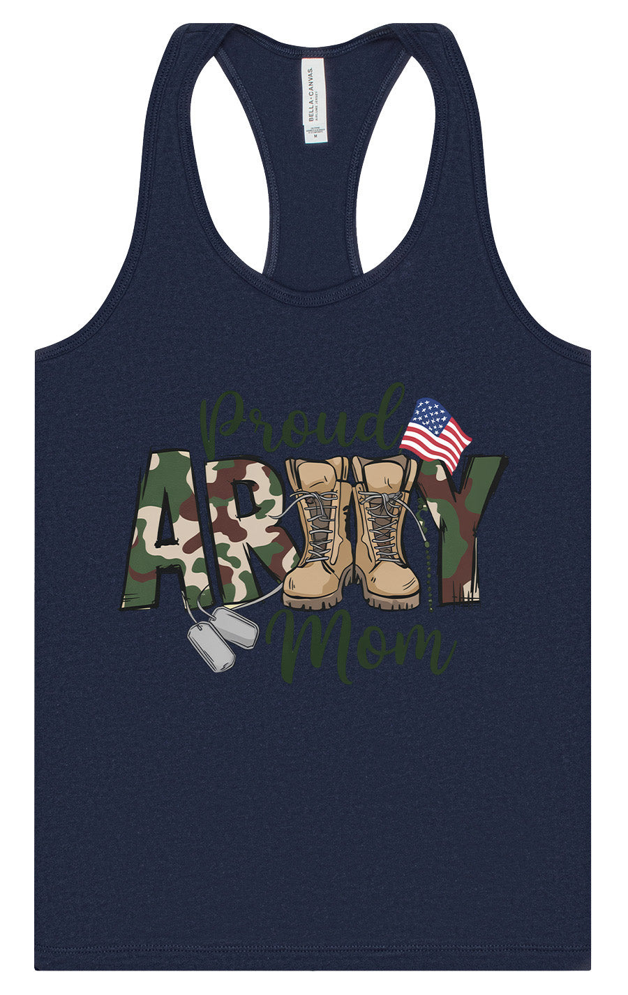 Proud Army Mom Women's Racerback Tank