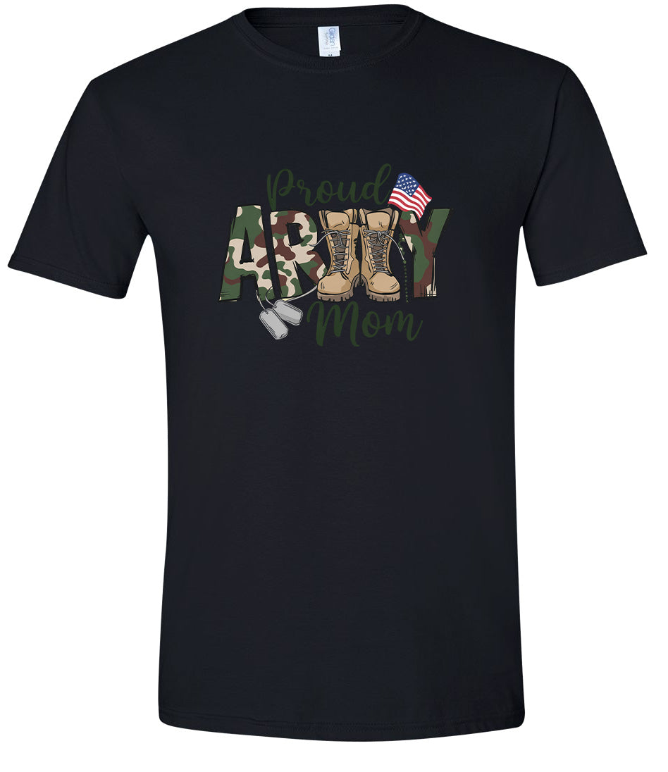 Proud Army Mom Adult Gildan Soft Shirt
