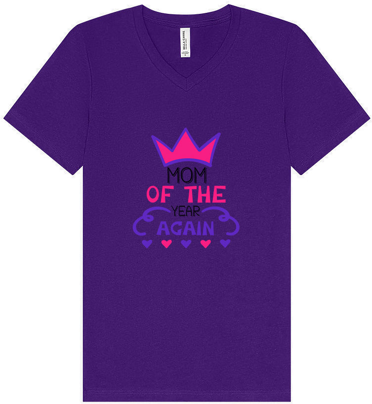 Mom of the Year Again Unisex V-Neck Shirt