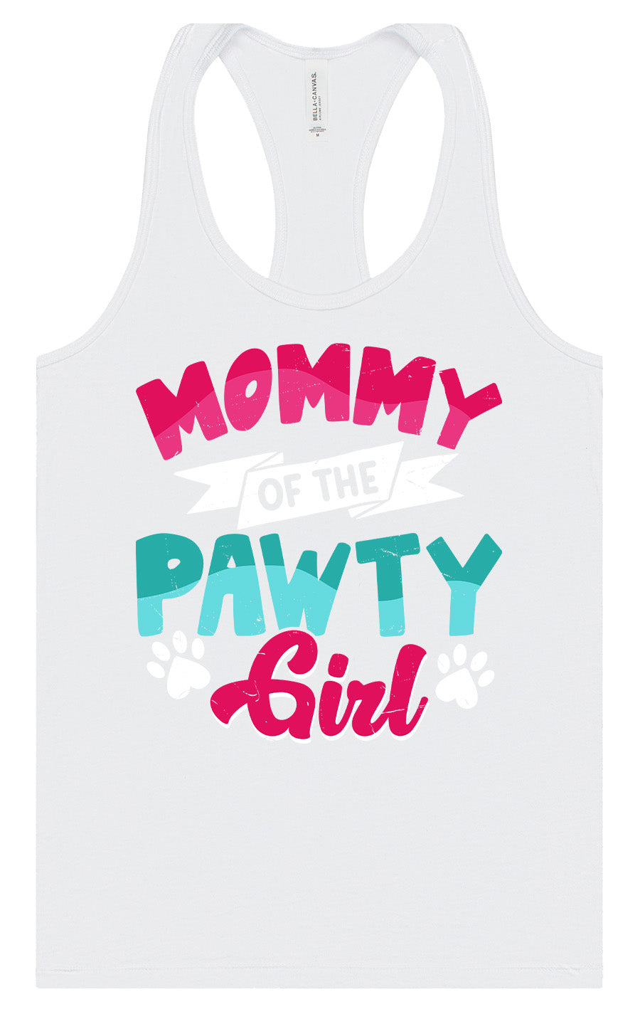 Mommy of the Pawty Girl Women's Racerback Tank