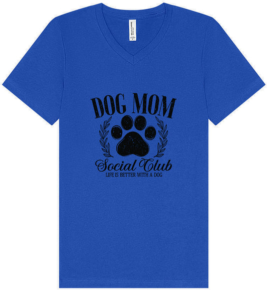 Dog Mom Social Club Unisex V-Neck Shirt
