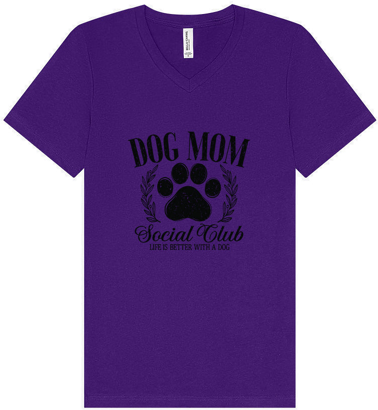 Dog Mom Social Club Unisex V-Neck Shirt