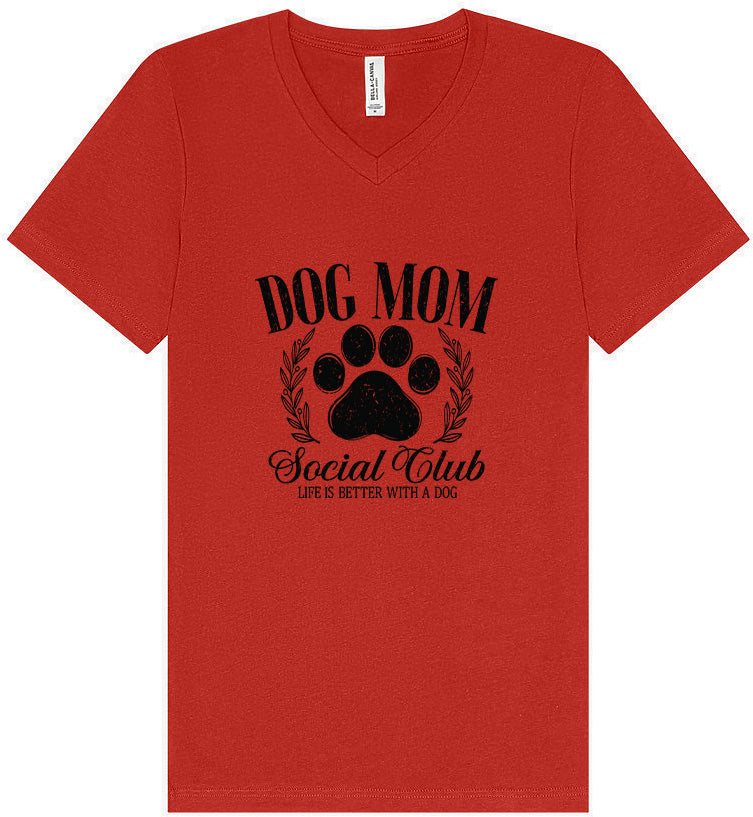 Dog Mom Social Club Unisex V-Neck Shirt
