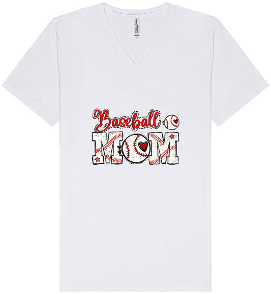Baseball Mom Unisex V-Neck Shirt