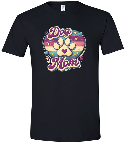 Retro Dog Mom Adult Gildan Soft Shirt