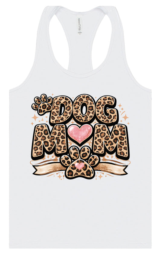 Leopard Print Dog Mom Women's Racerback Tank