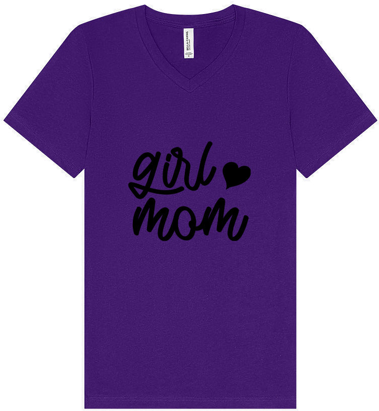 Girl Mom Unisex V-Neck Shirt