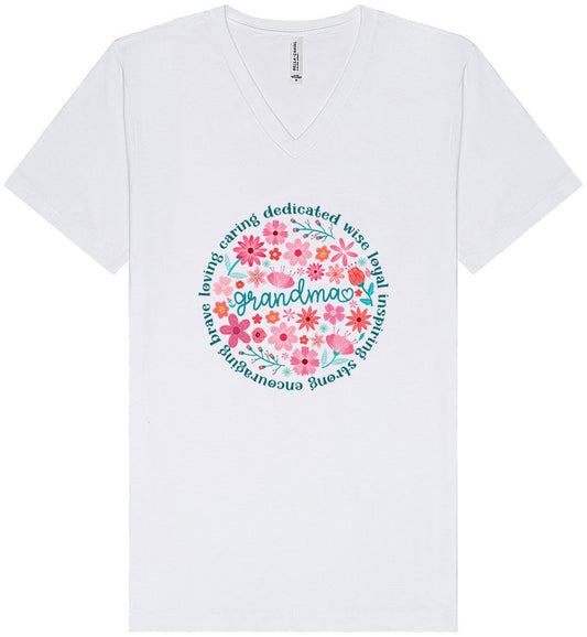 Flowers for Grandma Unisex V-Neck Shirt