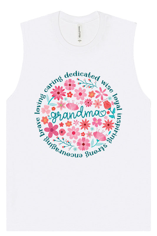 Flowers for Grandma Muscle Tank
