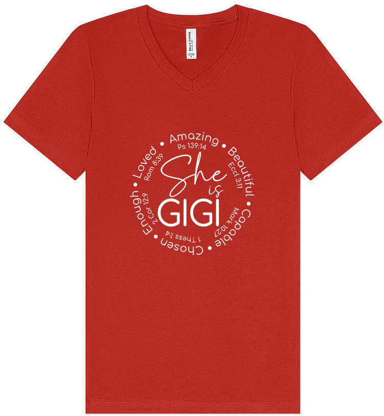 Biblical Gigi Unisex V-Neck Shirt