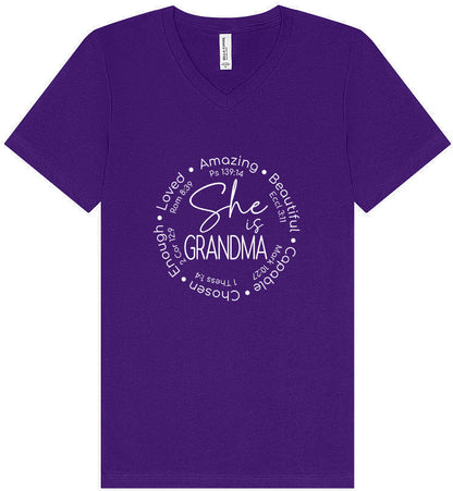 Biblical Grandma Unisex V-Neck Shirt