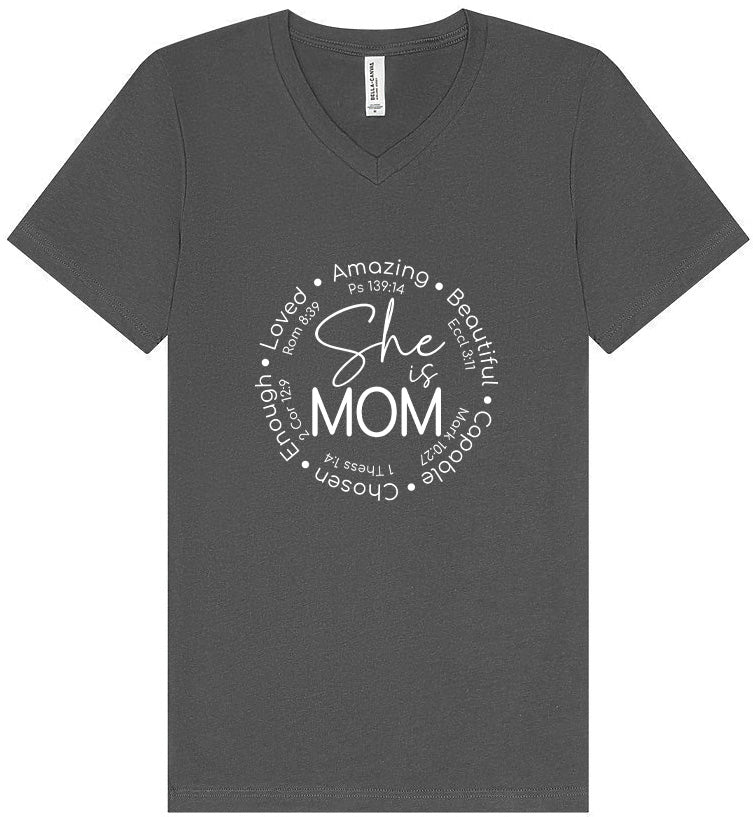Biblical Mom Unisex V-Neck Shirt