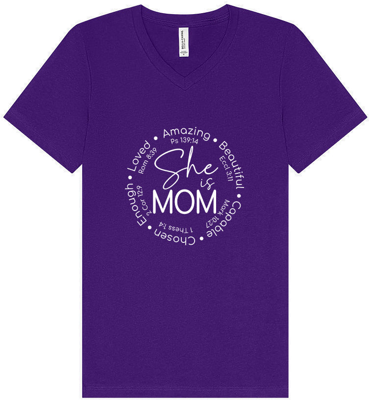 Biblical Mom Unisex V-Neck Shirt