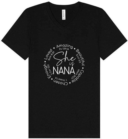 Biblical Nana Unisex V-Neck Shirt