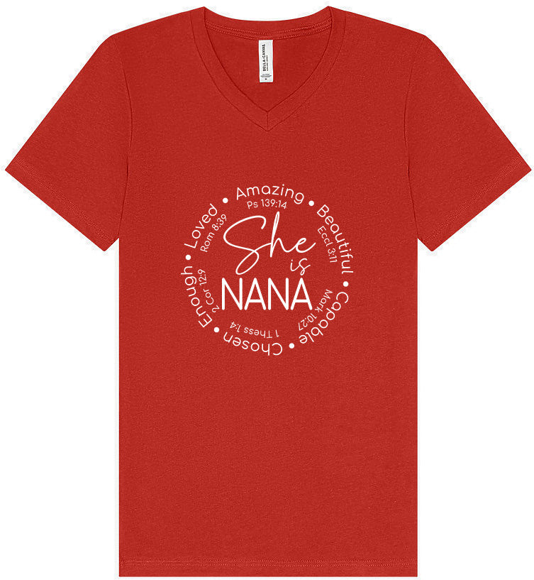 Biblical Nana Unisex V-Neck Shirt