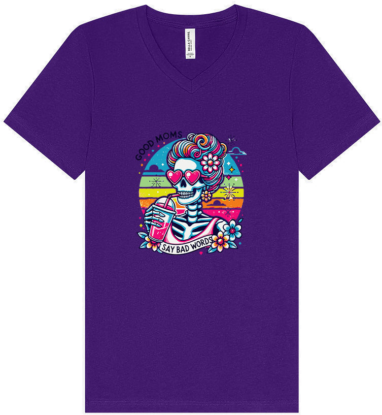 Good Moms Say Bad Words Unisex V-Neck Shirt