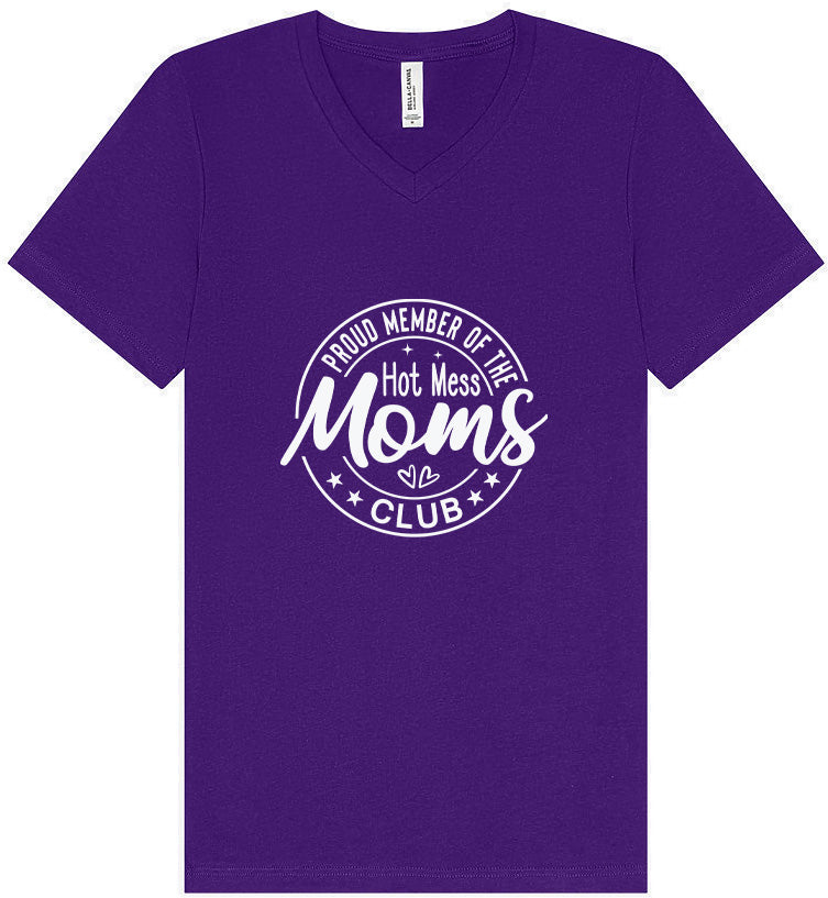 Hot Mess Moms Club Unisex V-Neck Shirt