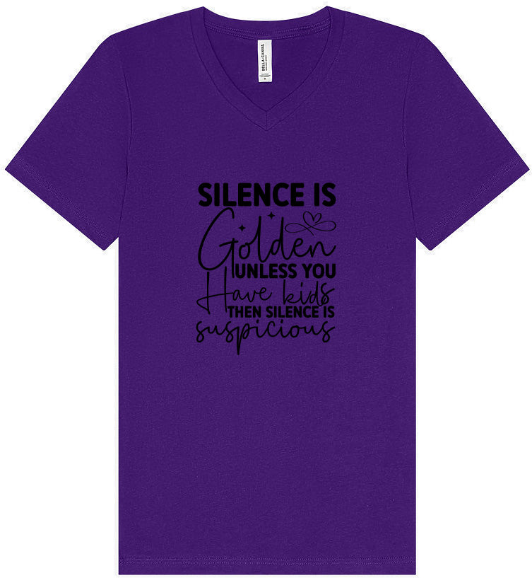 Silence is Suspicious Unisex V-Neck Shirt