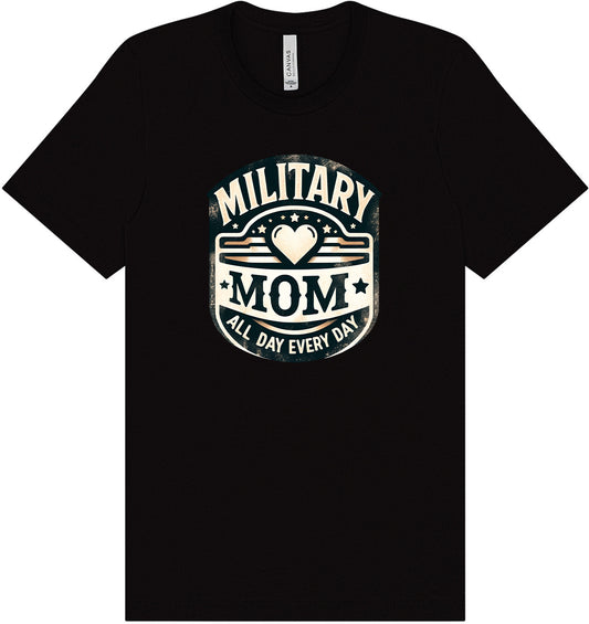 Proud Military Mom Adult Bella Canvas Shirt
