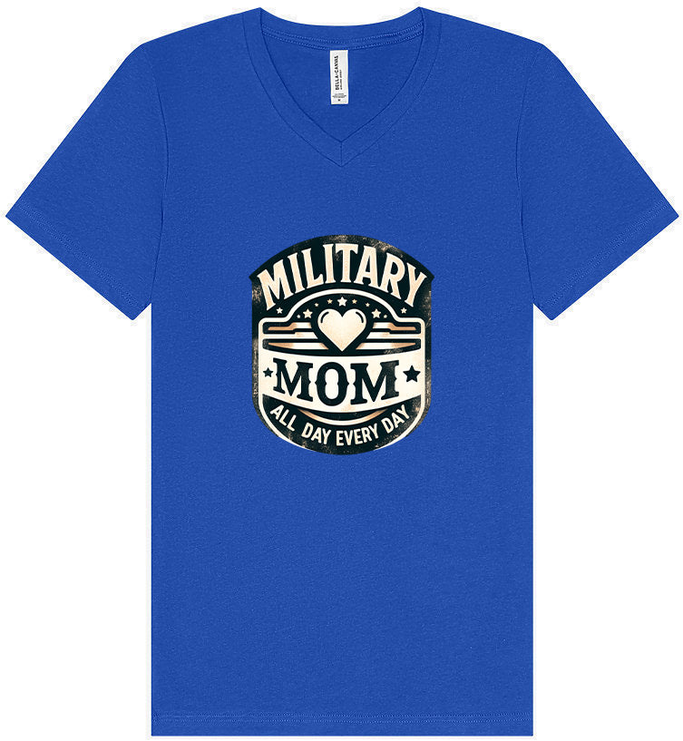 Proud Military Mom Unisex V-Neck Shirt