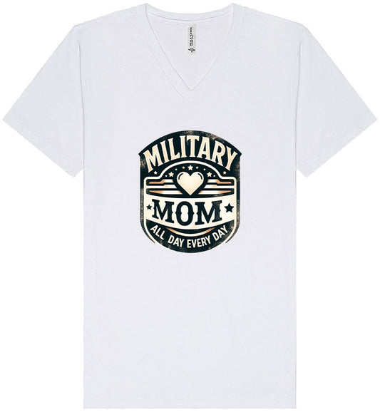 Proud Military Mom Unisex V-Neck Shirt