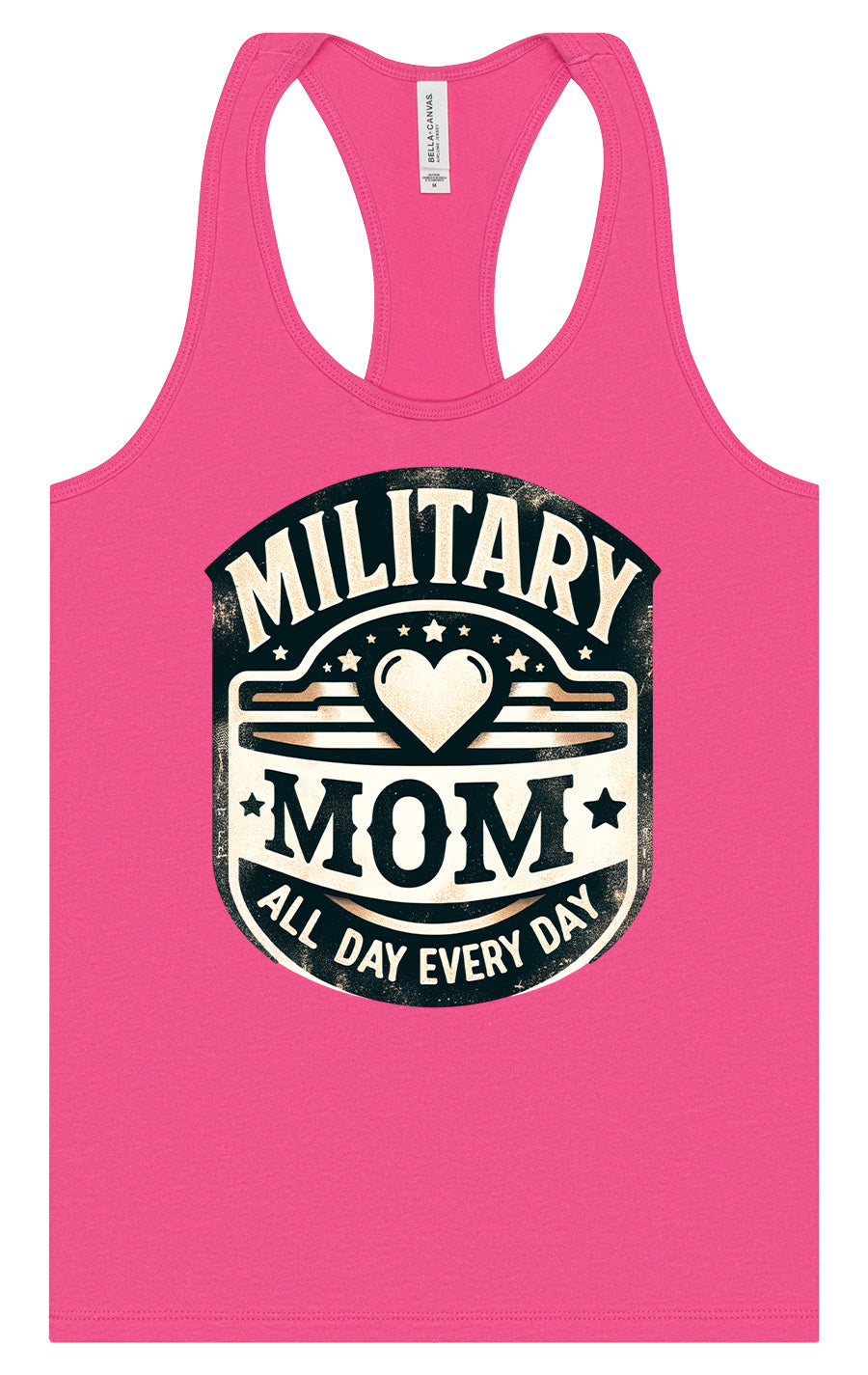Proud Military Mom Women's Racerback Tank