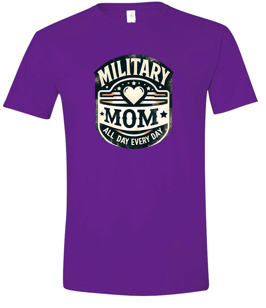 Proud Military Mom Adult Gildan Soft Shirt