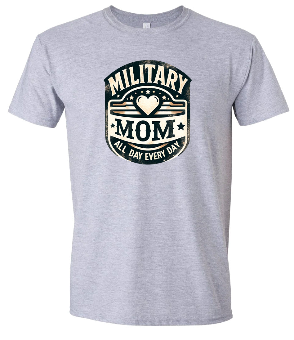 Proud Military Mom Adult Gildan Soft Shirt