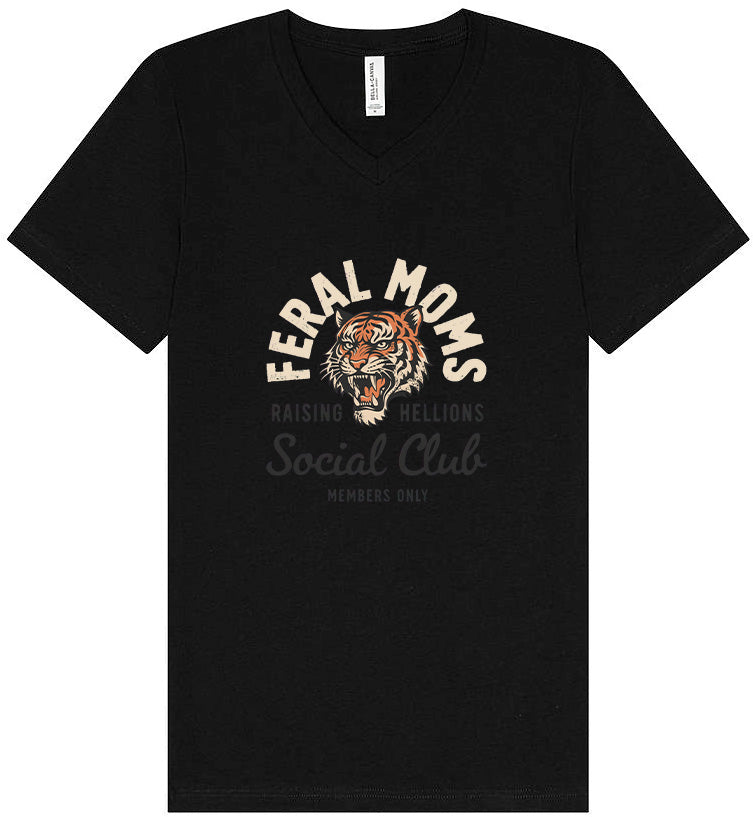 Feral Moms Social Club Unisex V-Neck Shirt