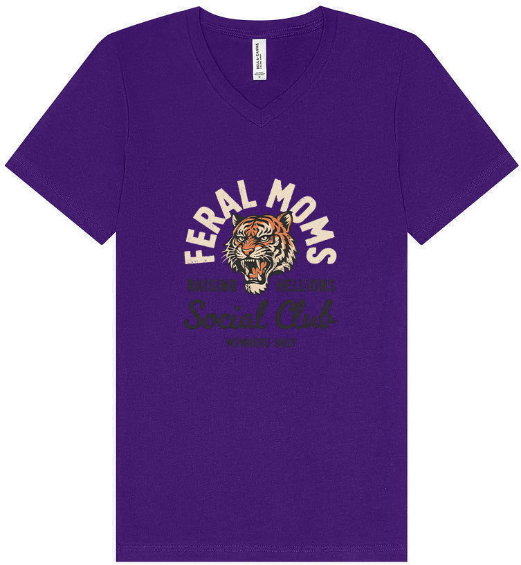 Feral Moms Social Club Unisex V-Neck Shirt
