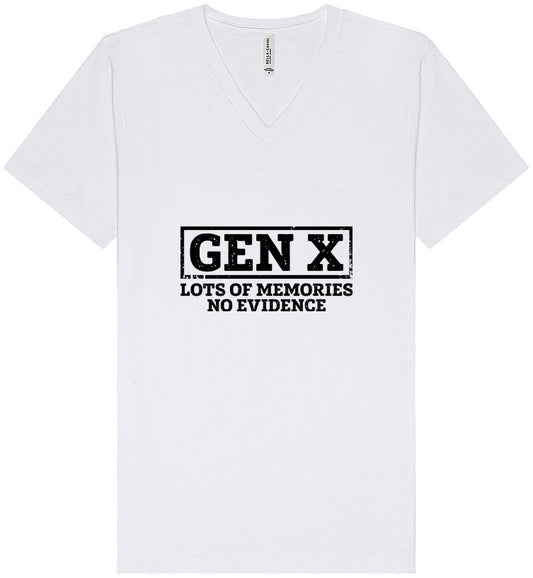Gen X No Evidence Unisex V-Neck Shirt