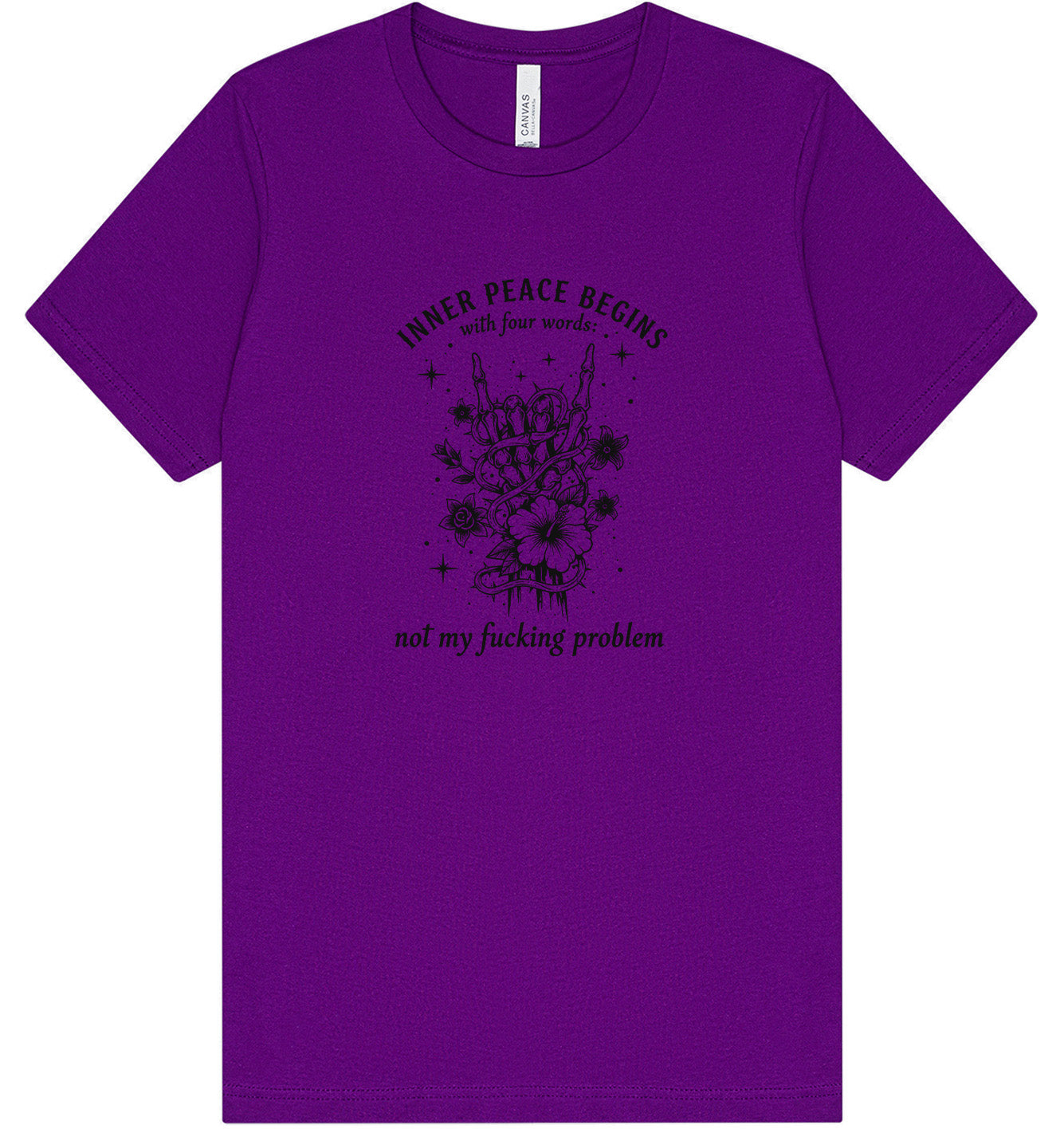 Inner Peace Begins With... Adult Bella Canvas Shirt