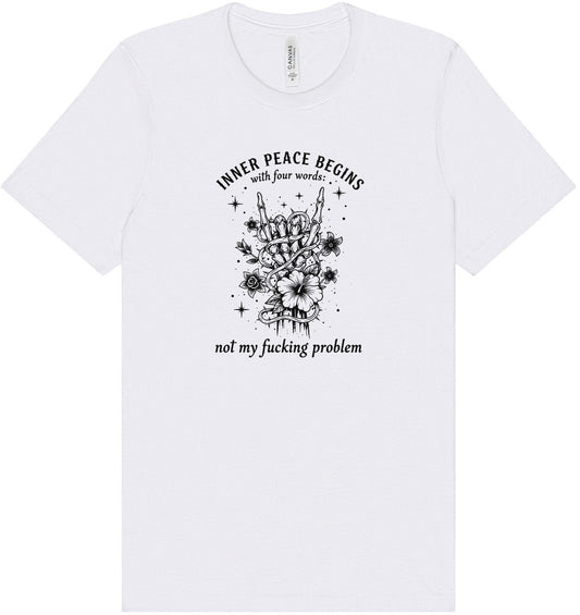 Inner Peace Begins With... Adult Bella Canvas Shirt