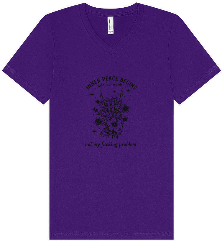 Inner Peace Begins With... Unisex V-Neck Shirt