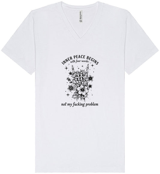 Inner Peace Begins With... Unisex V-Neck Shirt