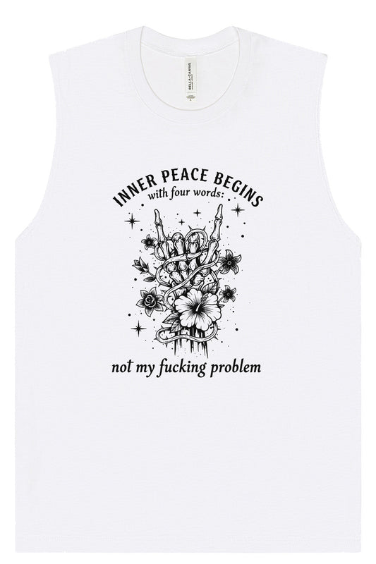 Inner Peace Begins With... Muscle Tank