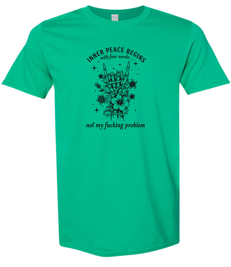 Inner Peace Begins With... Adult Gildan Soft Shirt