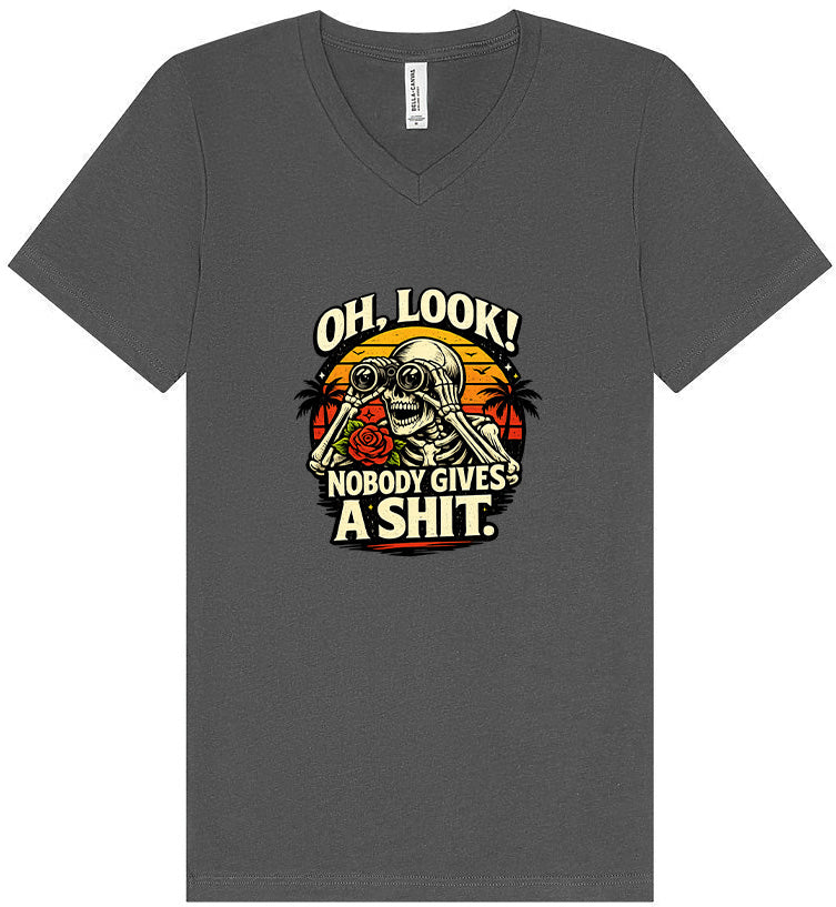 Oh Look! Nobody Gives a Shit! Unisex V-Neck Shirt