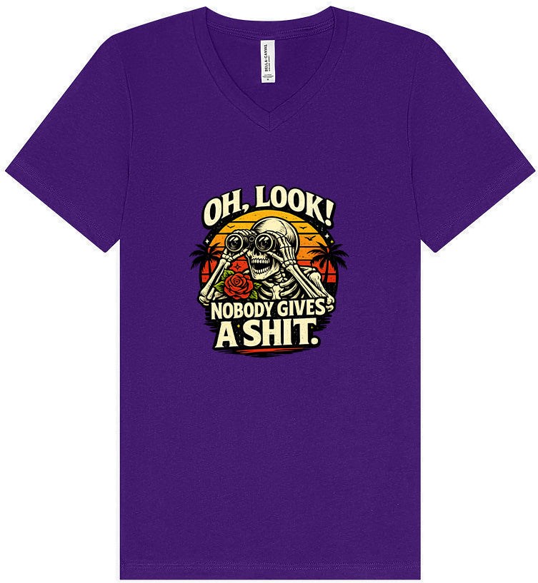 Oh Look! Nobody Gives a Shit! Unisex V-Neck Shirt