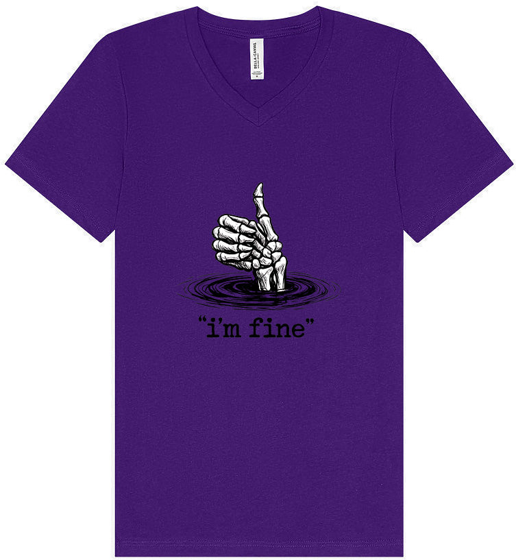 I'm Fine Unisex V-Neck Shirt