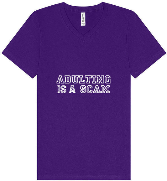 Adulting is a Scam Unisex V-Neck Shirt