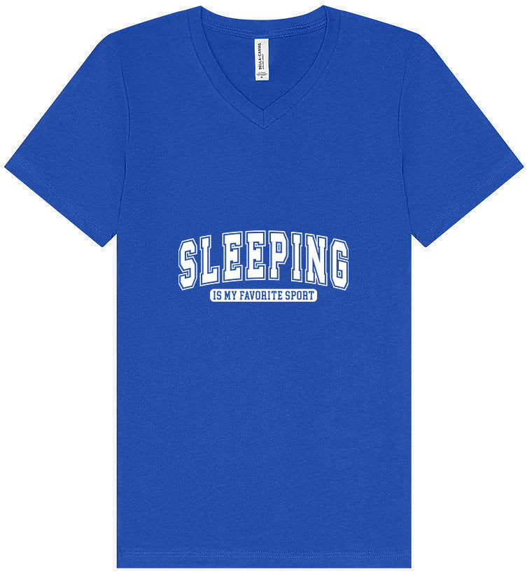 Sleeping is My Favorite Sport Unisex V-Neck Shirt