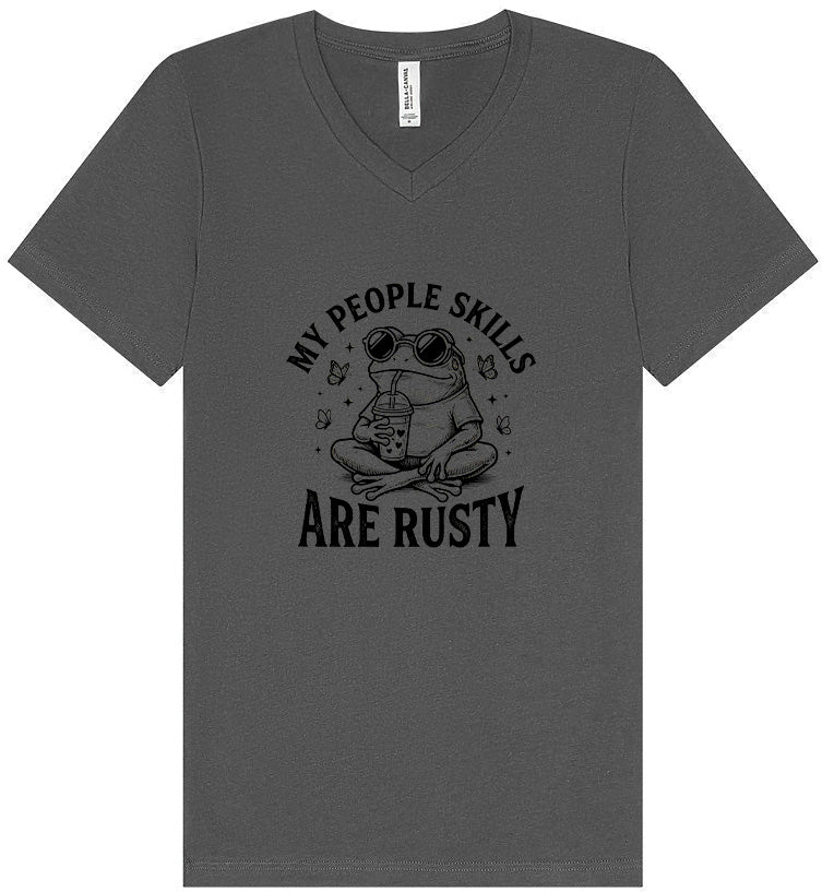 People Skills are Rusty Unisex V-Neck Shirt