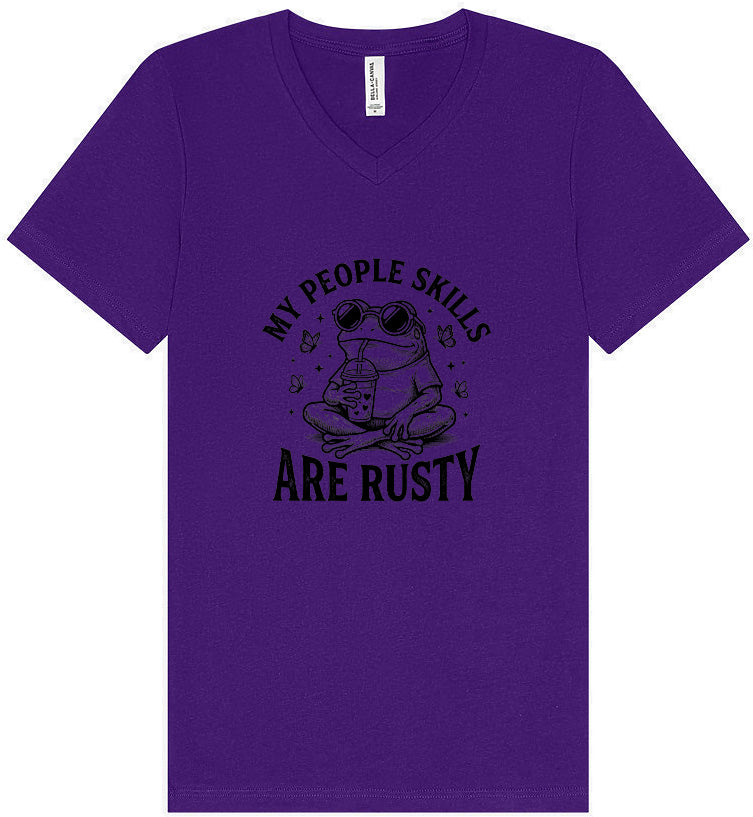 People Skills are Rusty Unisex V-Neck Shirt