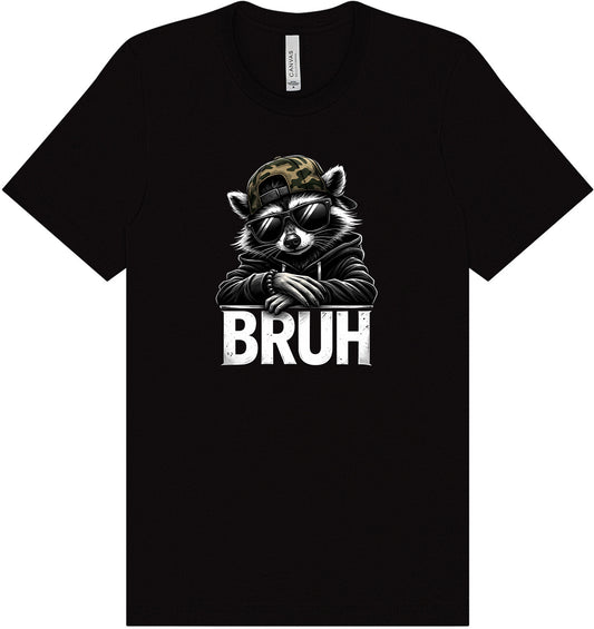 Bruh Raccoon Adult Bella Canvas Shirt